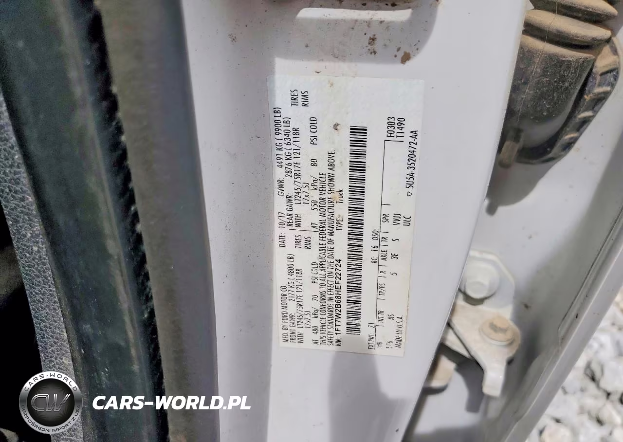 2017 Ford F250 Super Duty VIN:1FT7W2B68HEF22724 - 12