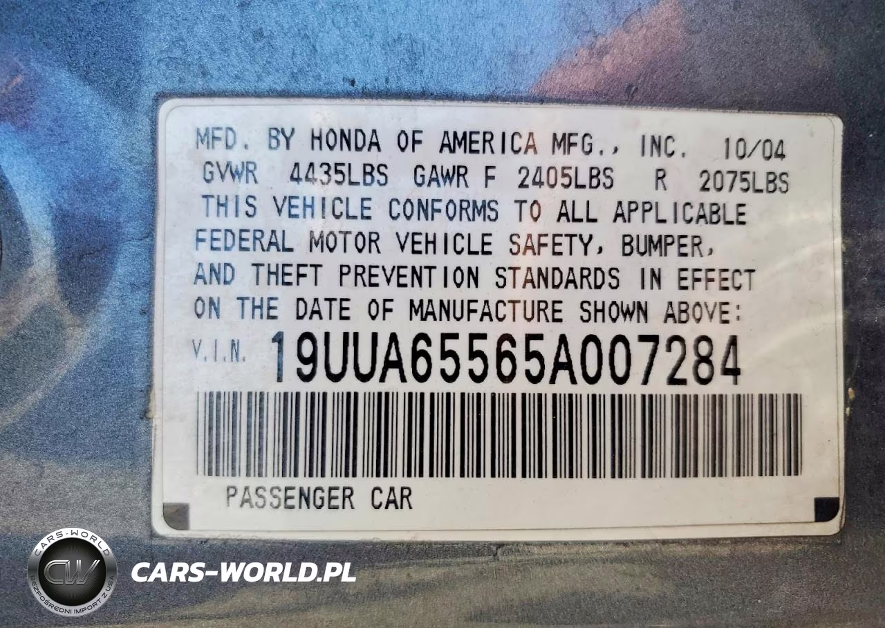 2005 Acura Tl VIN:19UUA65565A007284 - 12