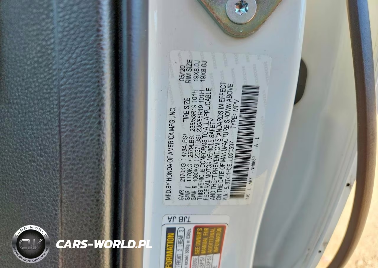 2020 Acura Rdx VIN:5J8TC1H39LL020597 - 13