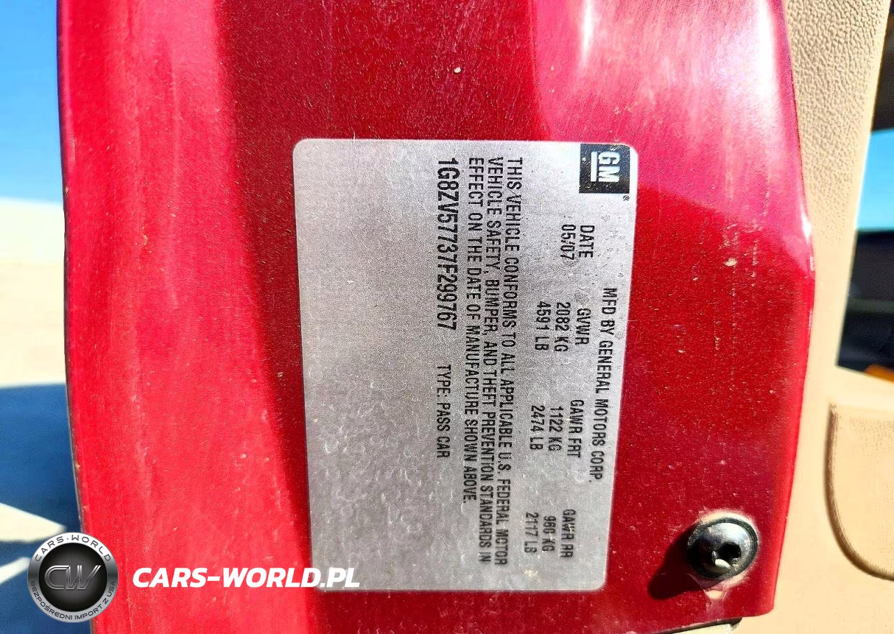 2007 Saturn Aura Xr VIN:1G8ZV57737F299767 - 12