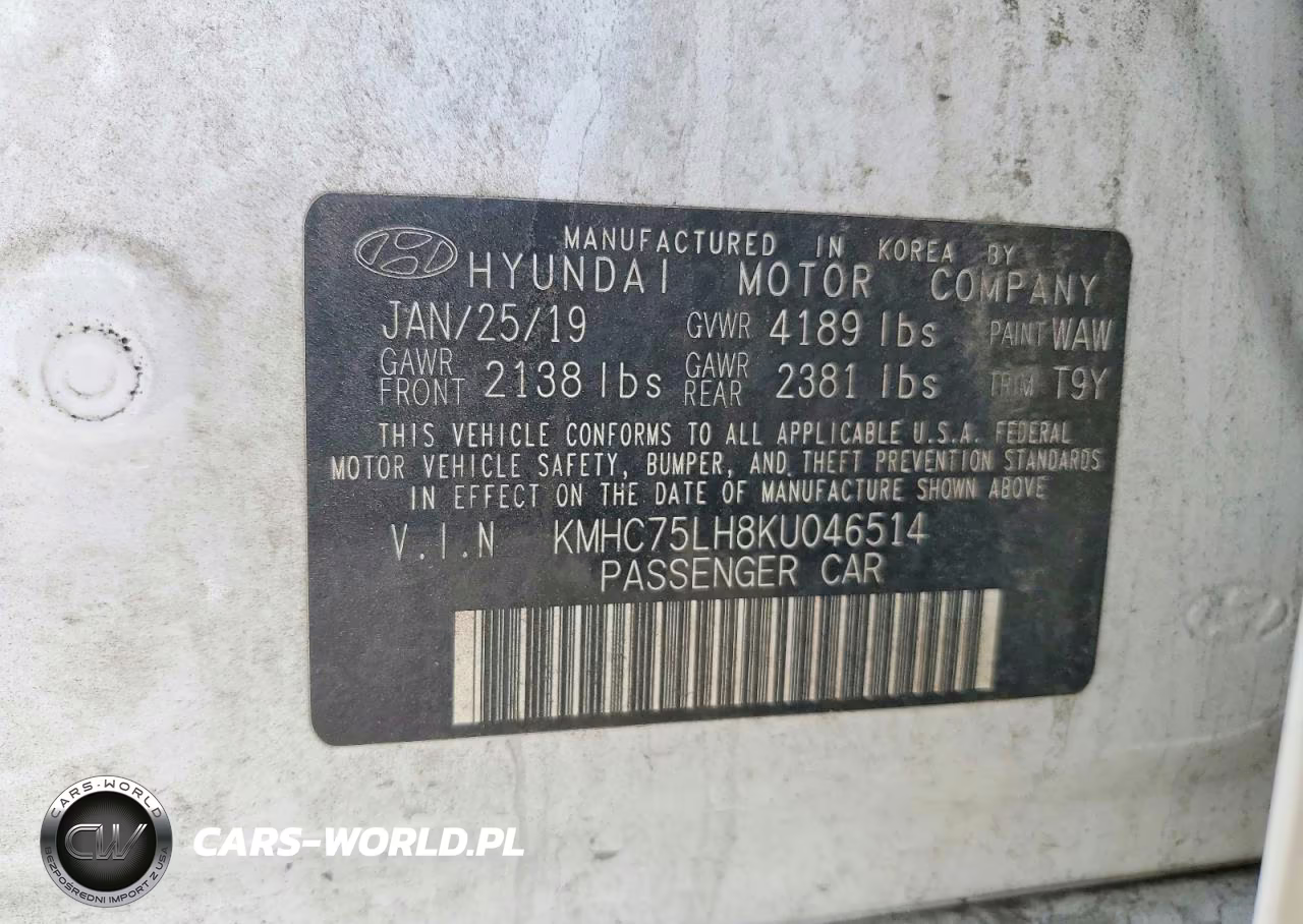 2019 Hyundai Ioniq Electric Base VIN:KMHC75LH8KU046514 - 13