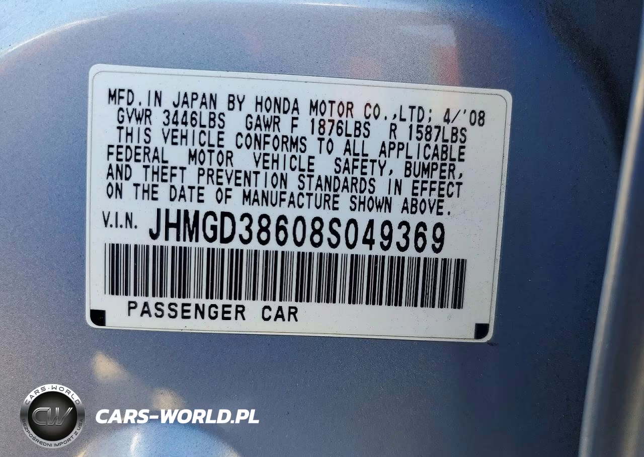 2008 Honda Fit Sport VIN:JHMGD38608S049369 - 13