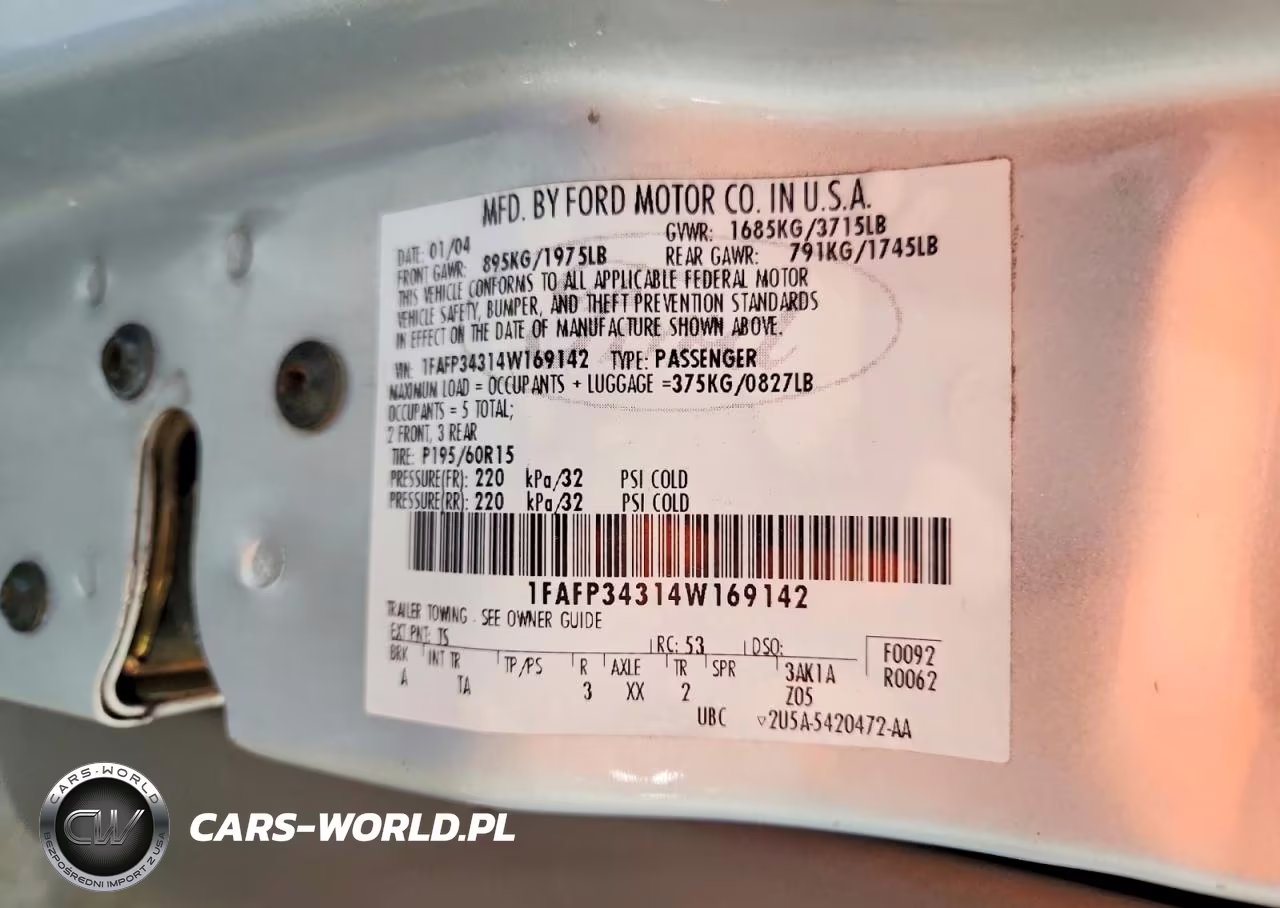 2004 Ford Focus Se VIN:1FAFP34314W169142 - 12