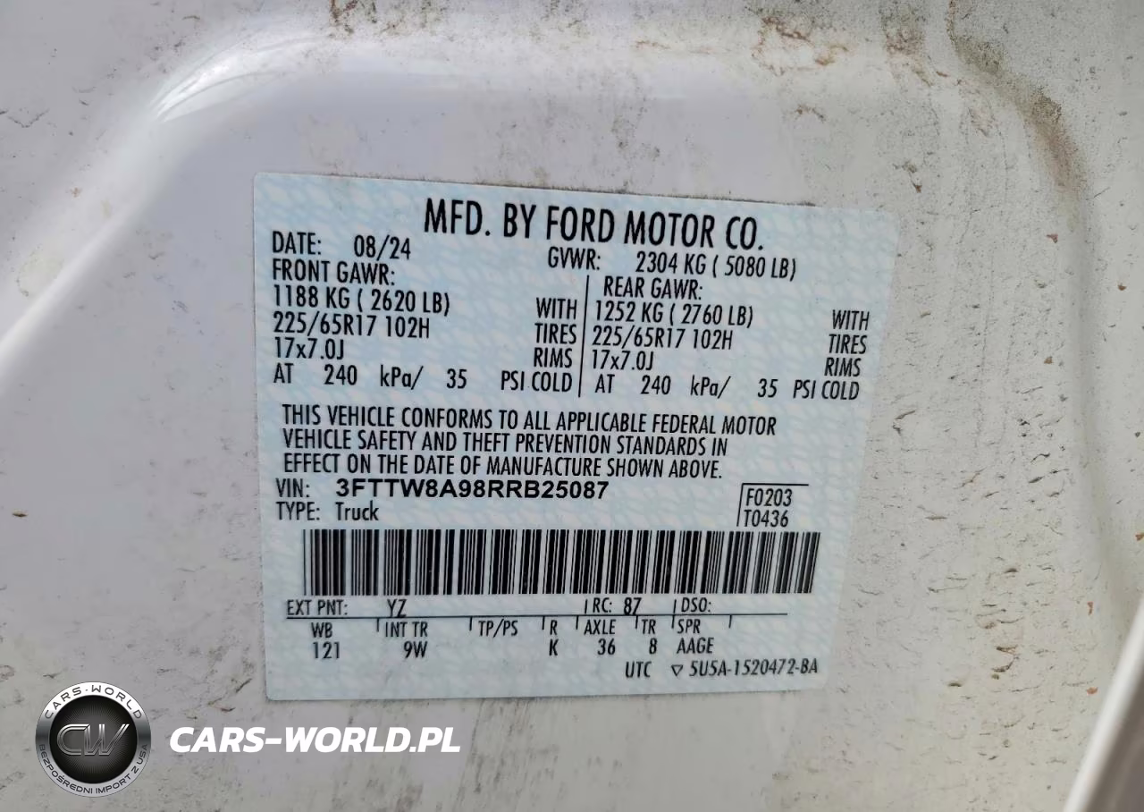 2024 Ford Maverick Xl VIN:3FTTW8A98RRB25087 - 12