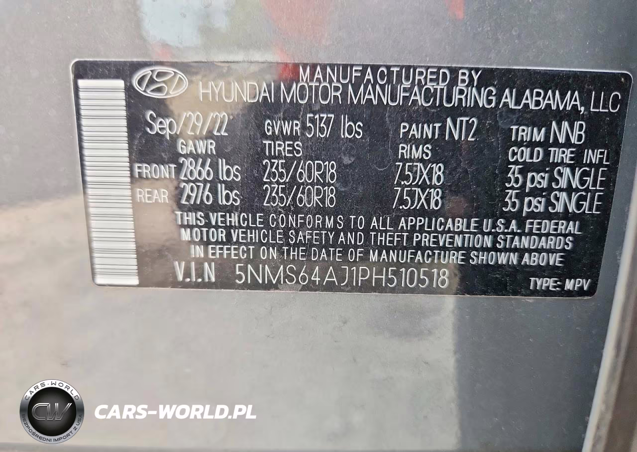 2023 Hyundai Santa Fe Xrt VIN:5NMS64AJ1PH510518 - 12