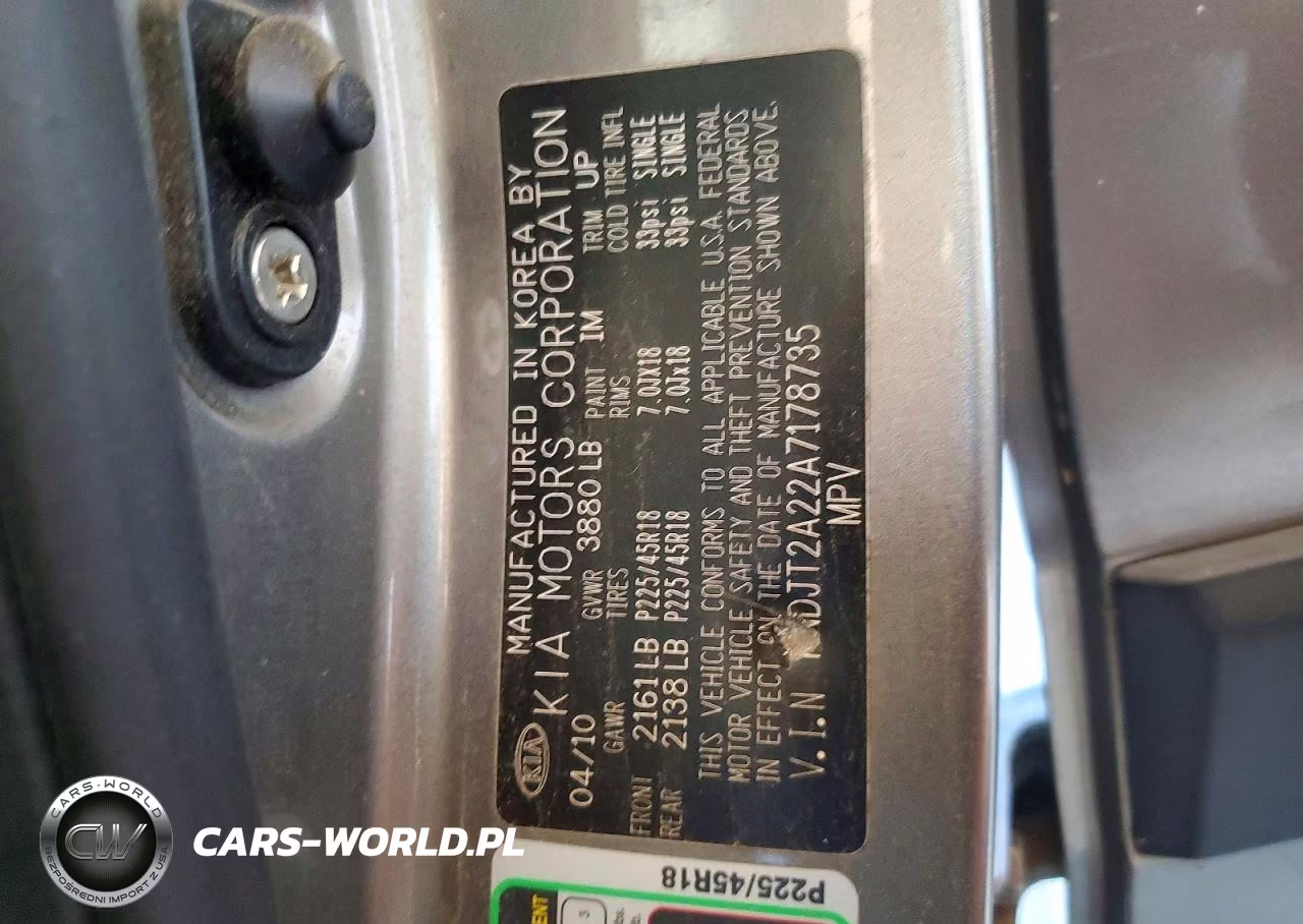 2010 Kia Soul + VIN:KNDJT2A22A7178735 - 12