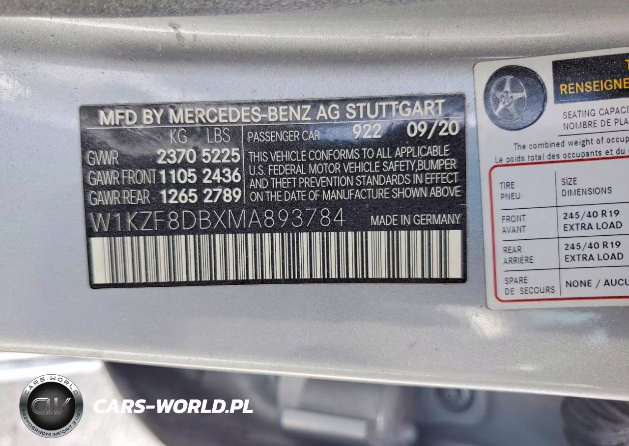 2021 Mercedes-Benz E 350 VIN:W1KZF8DBXMA893784 - 12