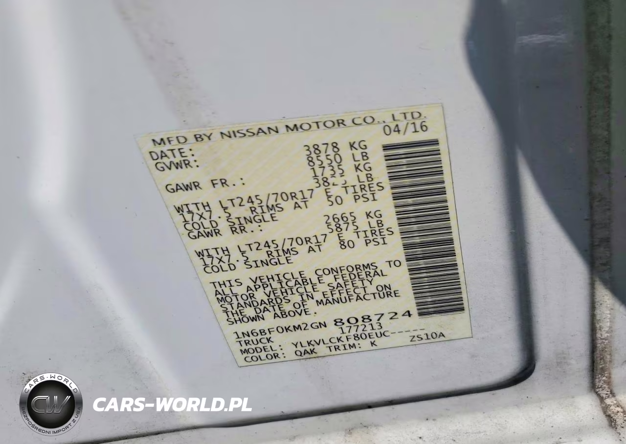 2024 Nissan Nv 1500 S VIN:1N6BF0KM2GN808724 - 12