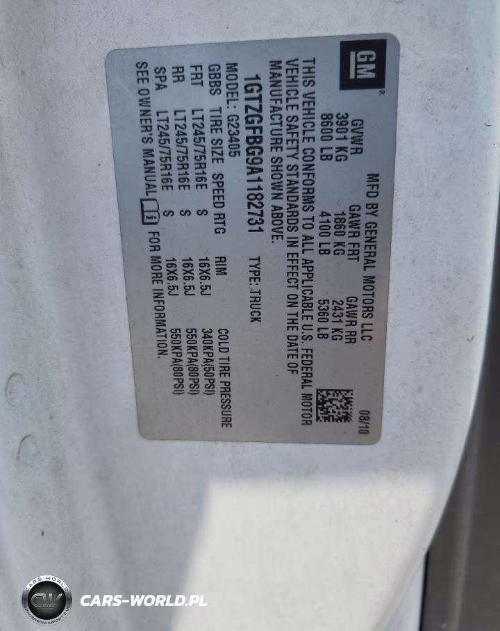 2010 GMC SAVANA 2500 WORK VAN VIN:1GTZGFBG9A1182731 - 13