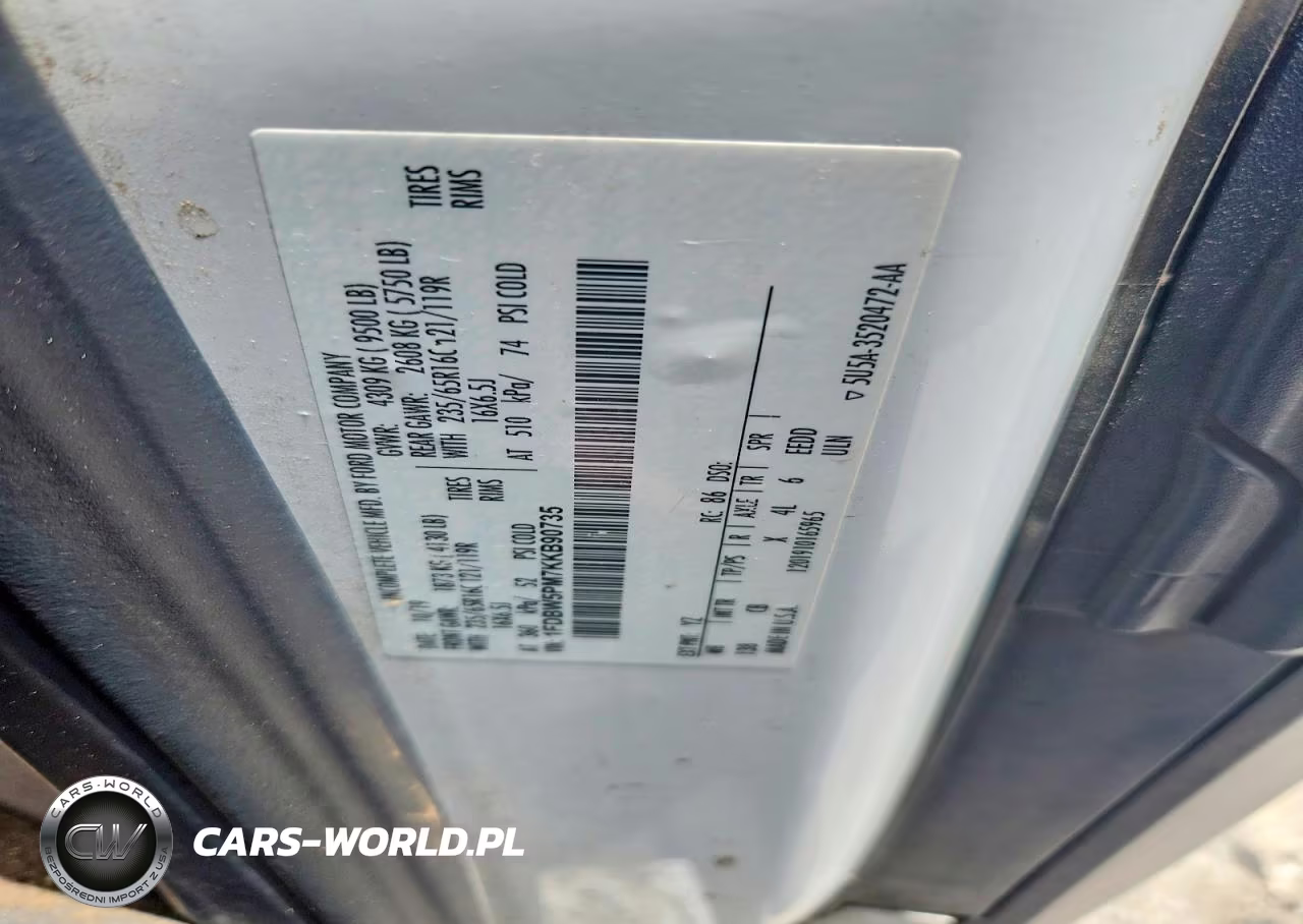 2019 Ford Transit T-350 VIN:1FDBW5PM7KKB90735 - 13
