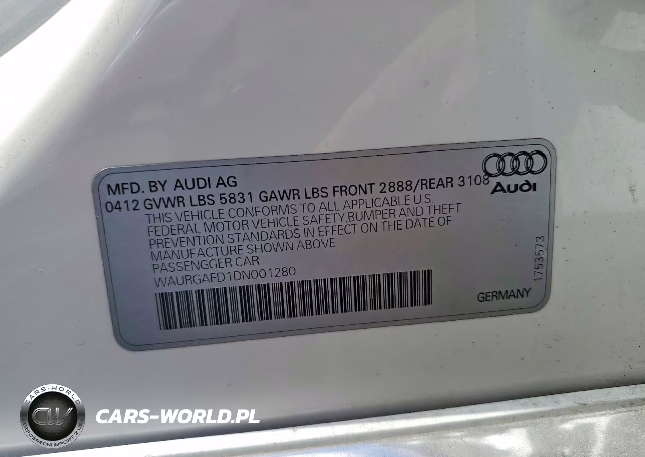 2013 Audi A8 L Quattro VIN:WAURGAFD1DN001280 - 12