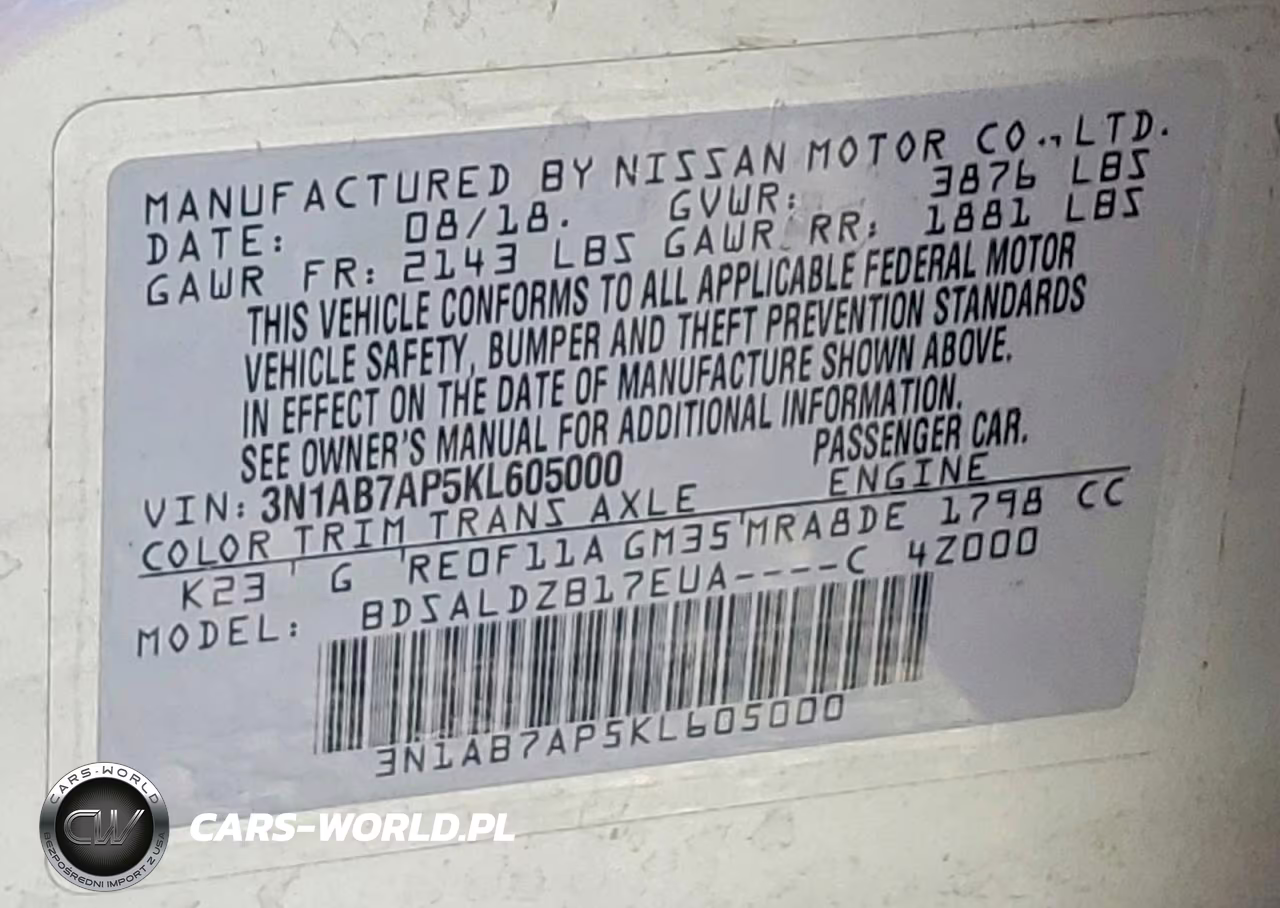 2019 Nissan Sentra Sv VIN:3N1AB7AP5KL605000 - 12