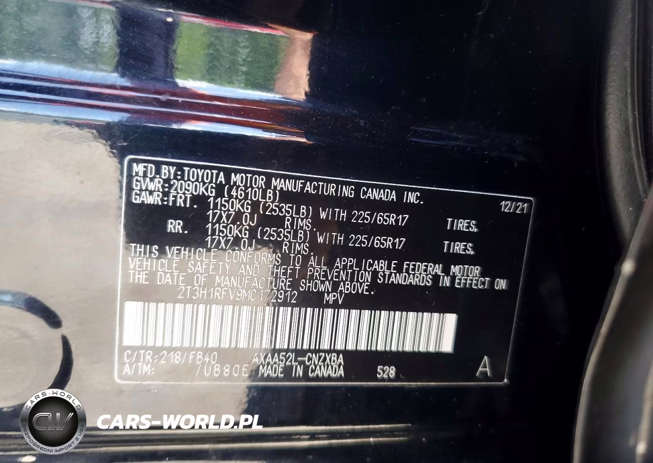2021 Toyota Rav4 Le VIN:2T3H1RFV9MC172912 - 13