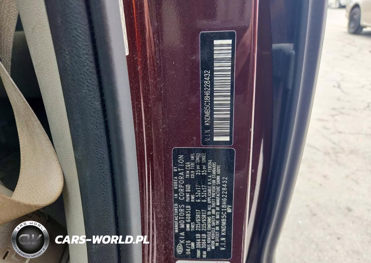 2017 Kia Sedona Lx VIN:KNDMB5C18H6228432 - 13