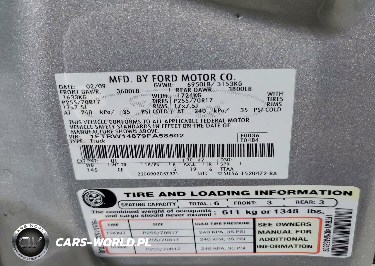 2009 Ford F150 Supercrew VIN:1FTRW14879FA58502 - 12