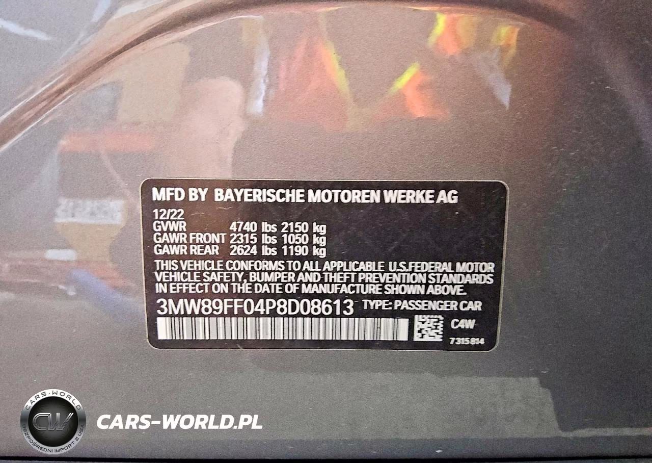 2023 BMW 330Xi VIN:3MW89FF04P8D08613 - 12