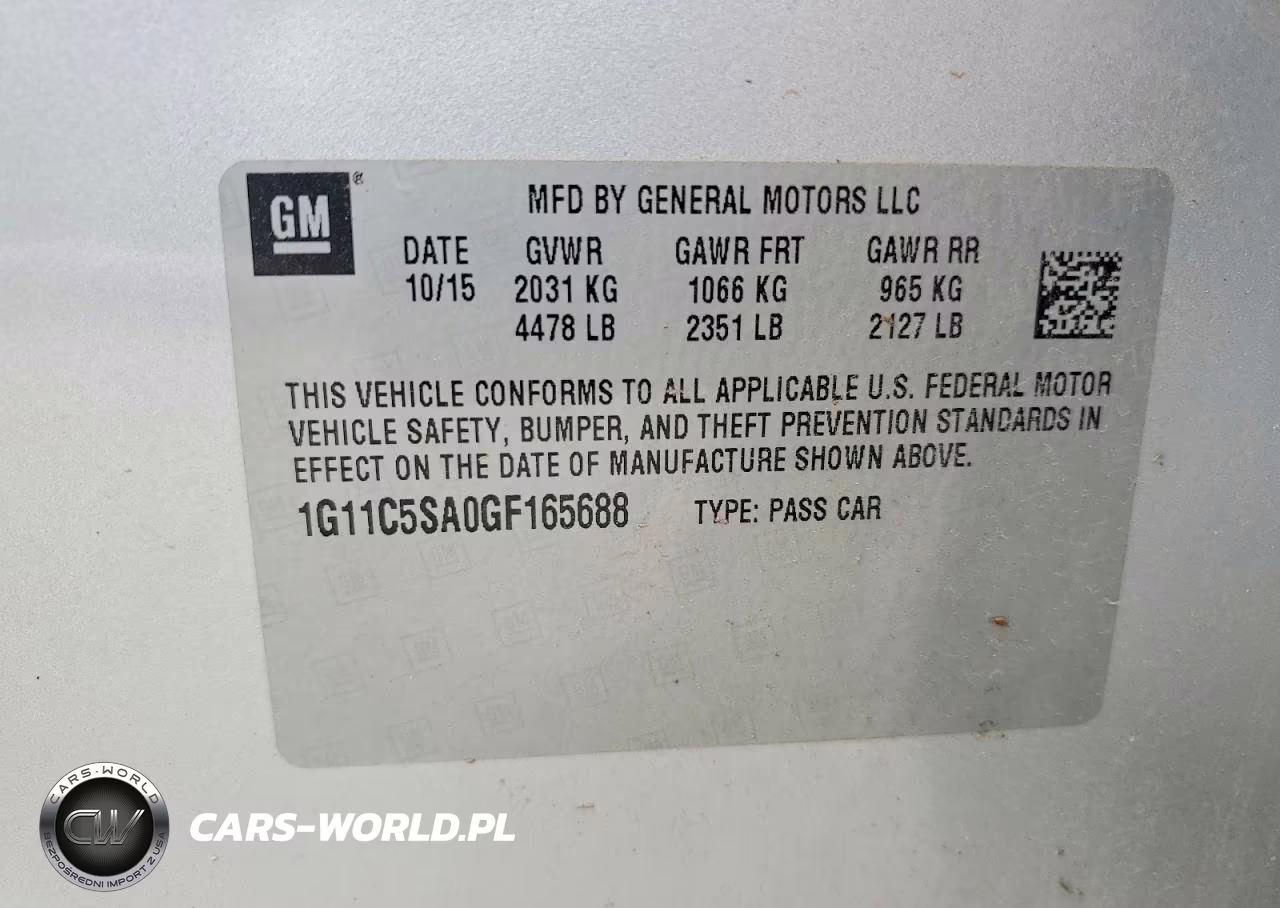 2016 Chevrolet Malibu Limited Lt VIN:1G11C5SA0GF165688 - 12