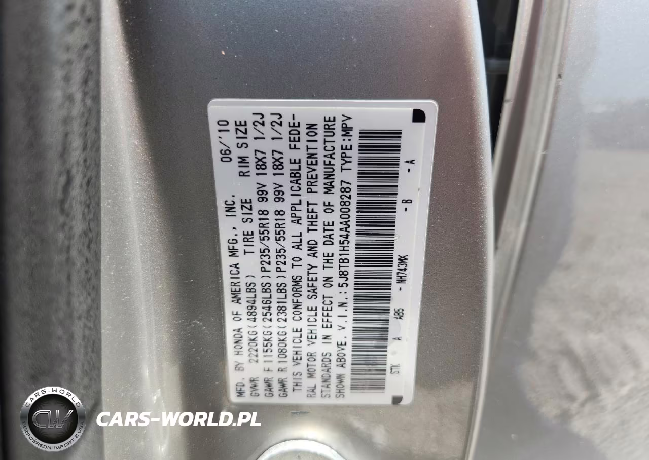 2010 Acura Rdx VIN:5J8TB1H54AA008287 - 13