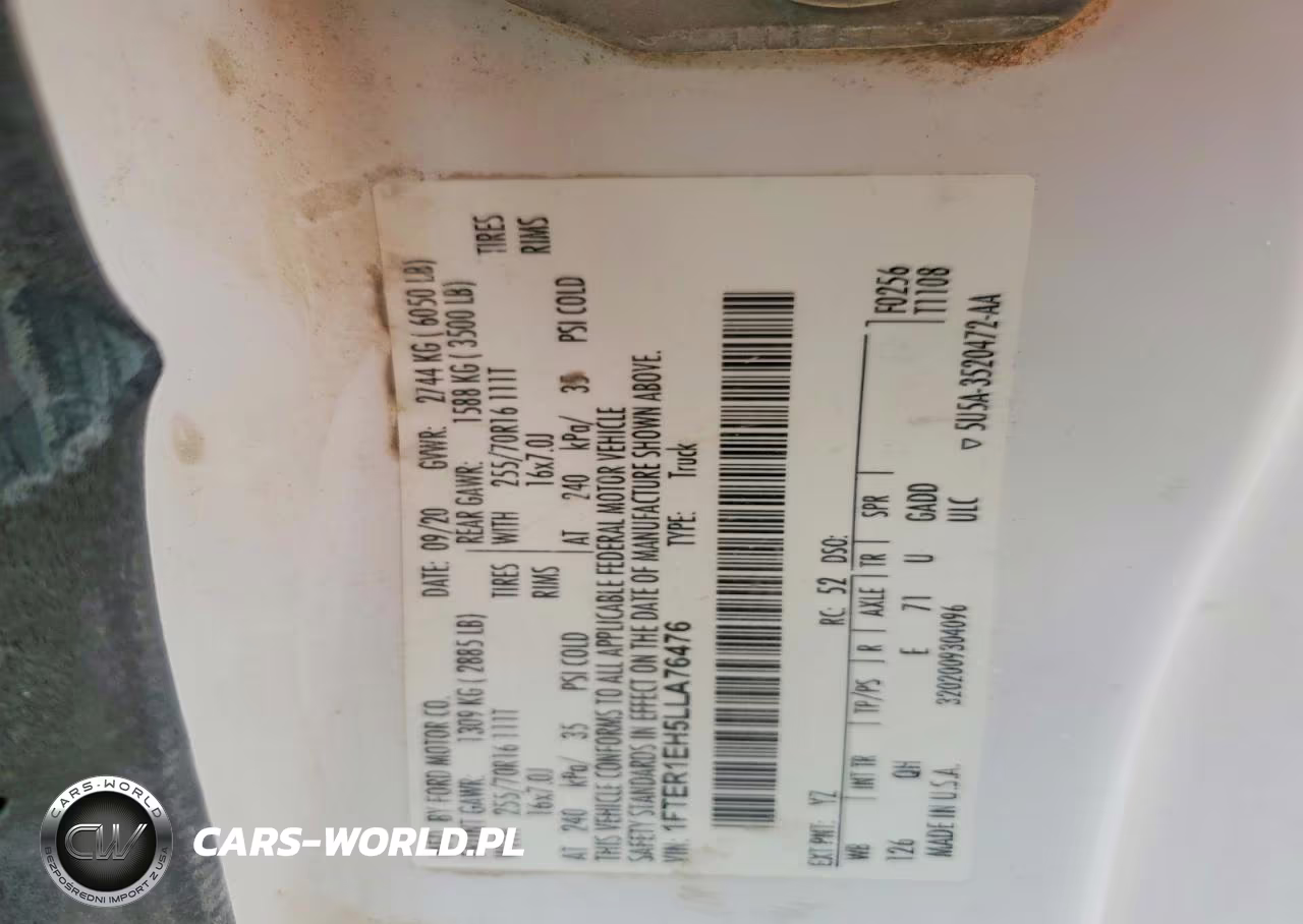 2020 Ford Ranger Xl VIN:1FTER1EH5LLA76476 - 12