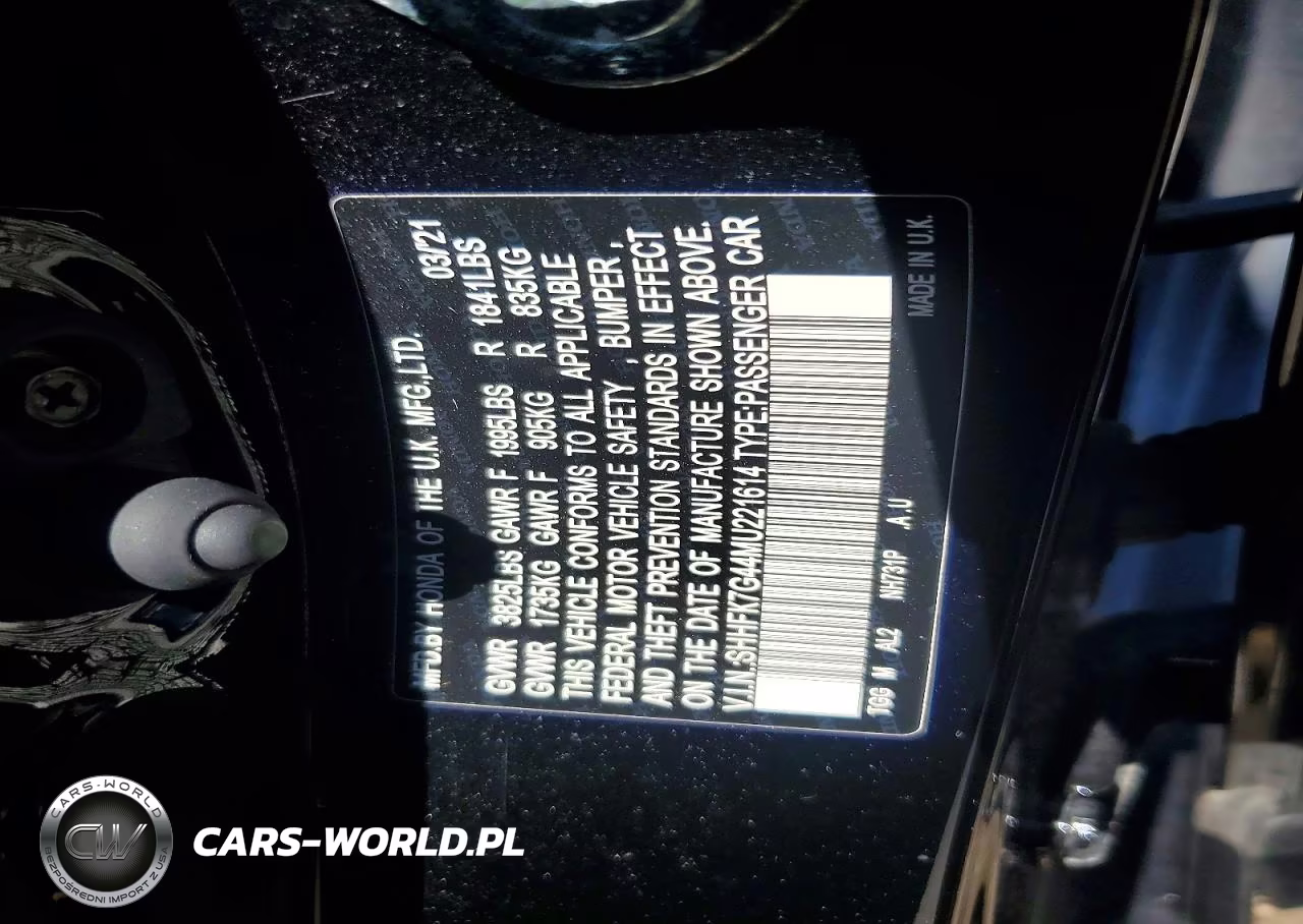 2021 Honda Civic Sport VIN:SHHFK7G44MU221614 - 12