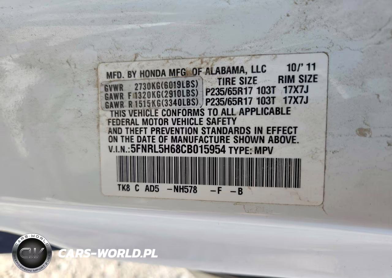 2012 Honda Odyssey Exl VIN:5FNRL5H68CB015954 - 13