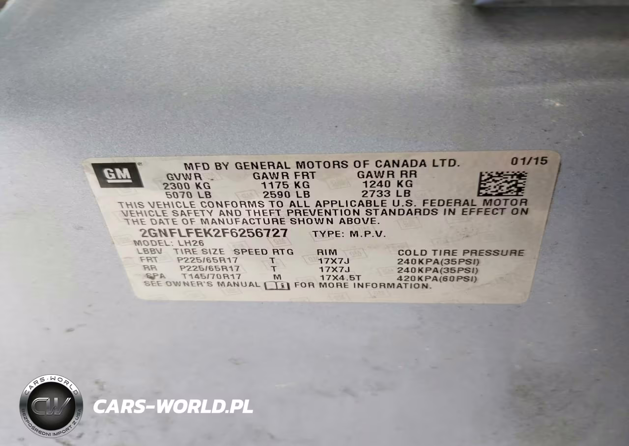 2015 Chevrolet Equinox Lt VIN:2GNFLFEK2F6256727 - 13