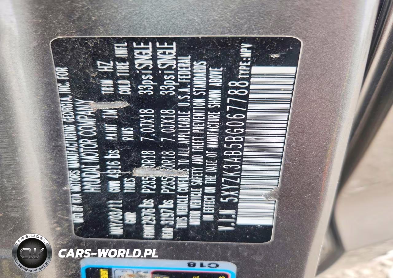 2011 Hyundai Santa Fe Limited VIN:5XYZK3AB5BG067788 - 13