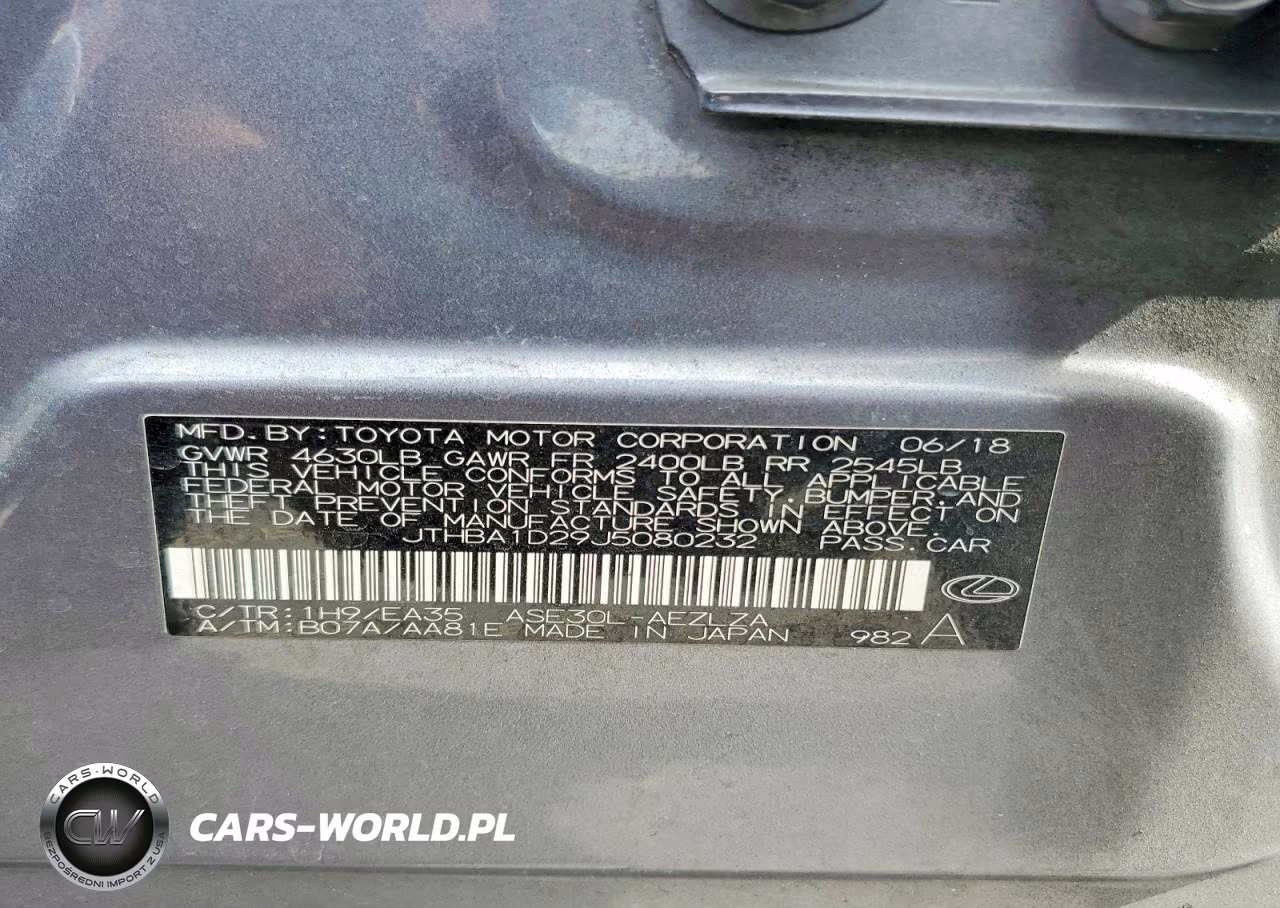2018 Lexus Is 300 VIN:JTHBA1D29J5080232 - 12