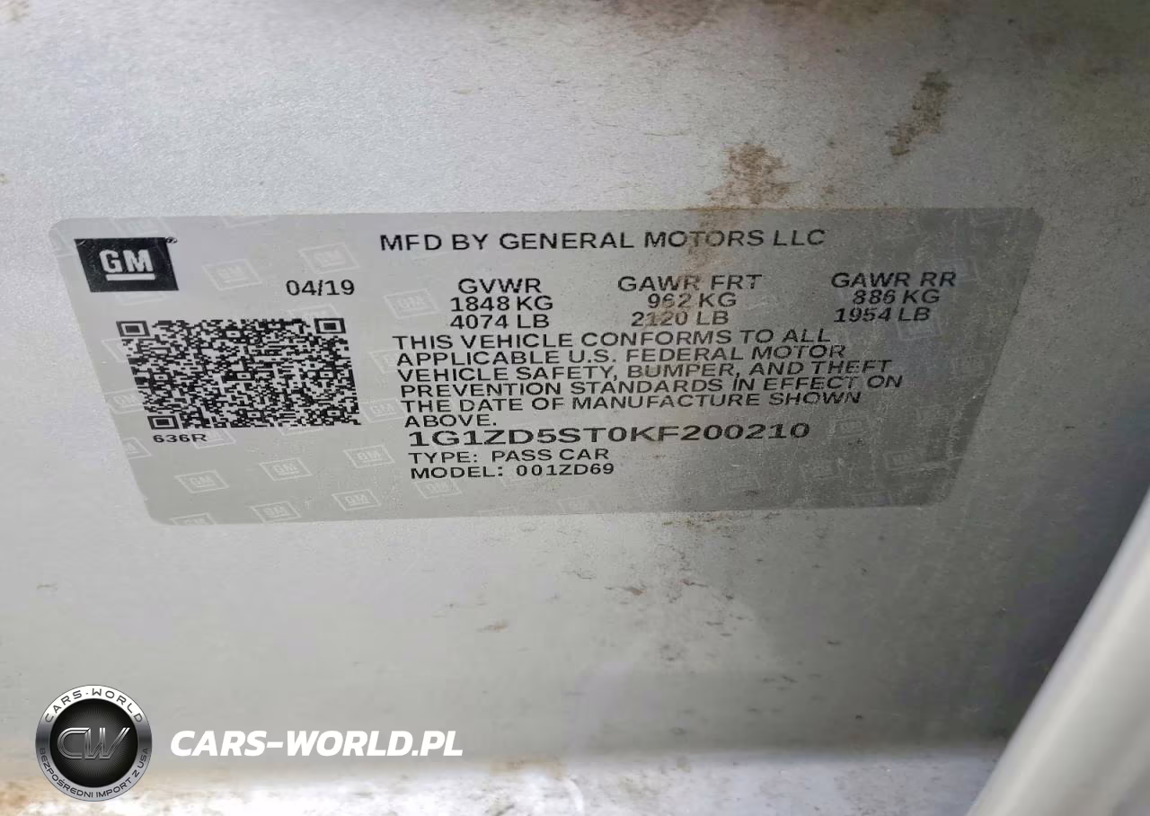 2019 Chevrolet Malibu Lt VIN:1G1ZD5ST0KF200210 - 12