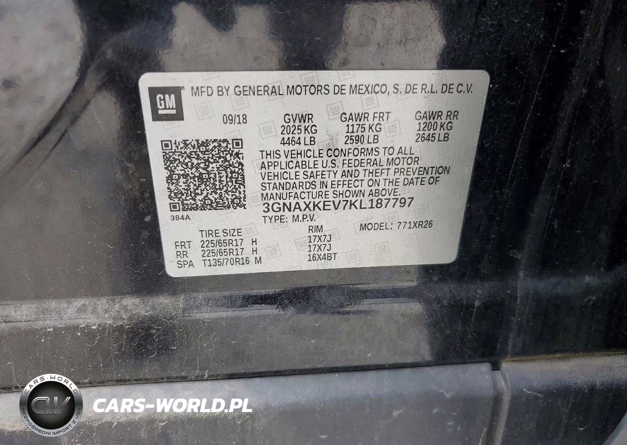 2019 Chevrolet Equinox Lt VIN:3GNAXKEV7KL187797 - 13