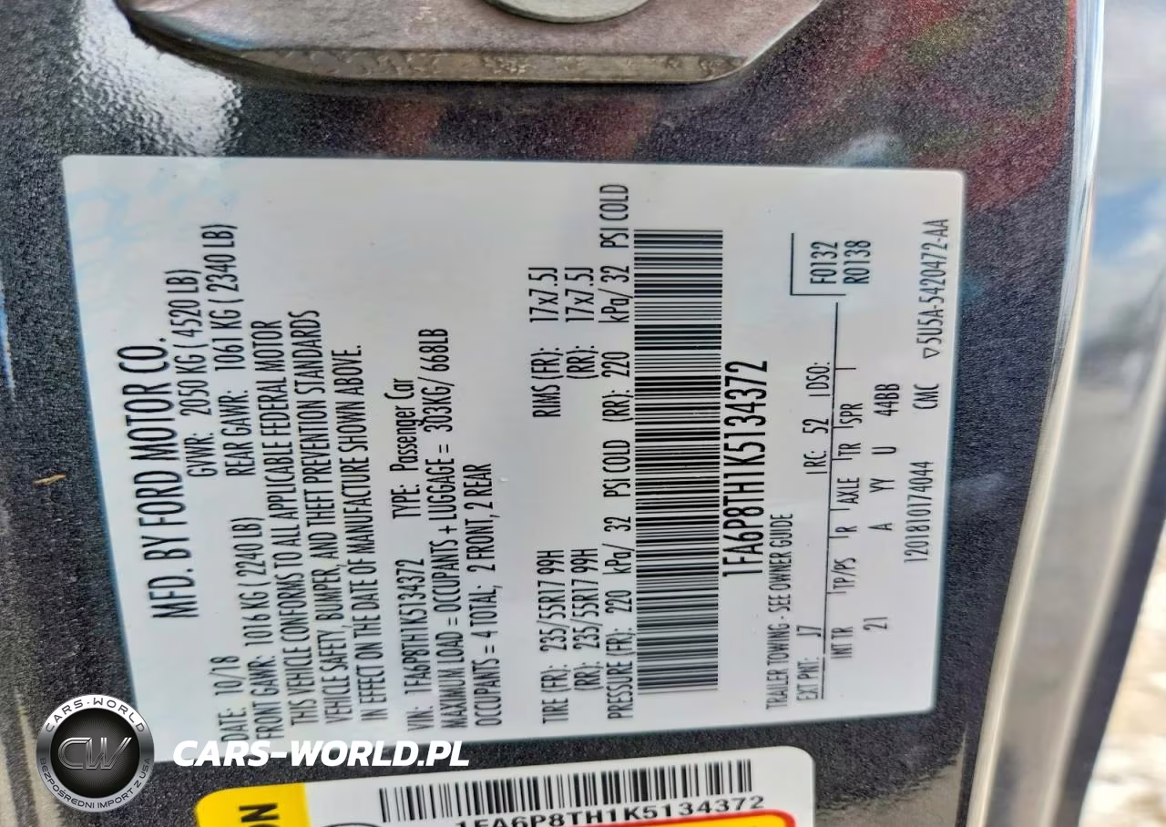 2019 Ford Mustang VIN:1FA6P8TH1K5134372 - 13