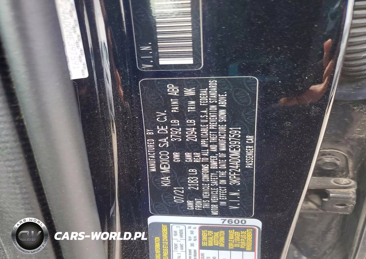 2021 Kia Forte Fe VIN:3KPF24AD0ME397591 - 12