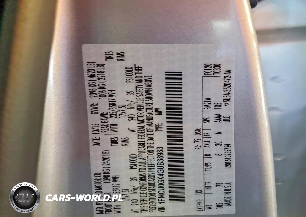 2016 Ford Escape Se VIN:1FMCU0GX4GUB38983 - 13