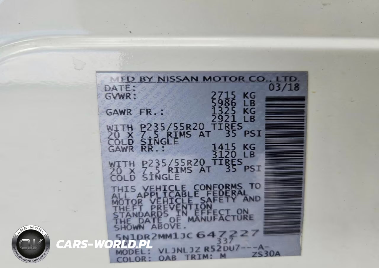 2018 Nissan Pathfinder Platinum VIN:5N1DR2MM1JC647227 - 14