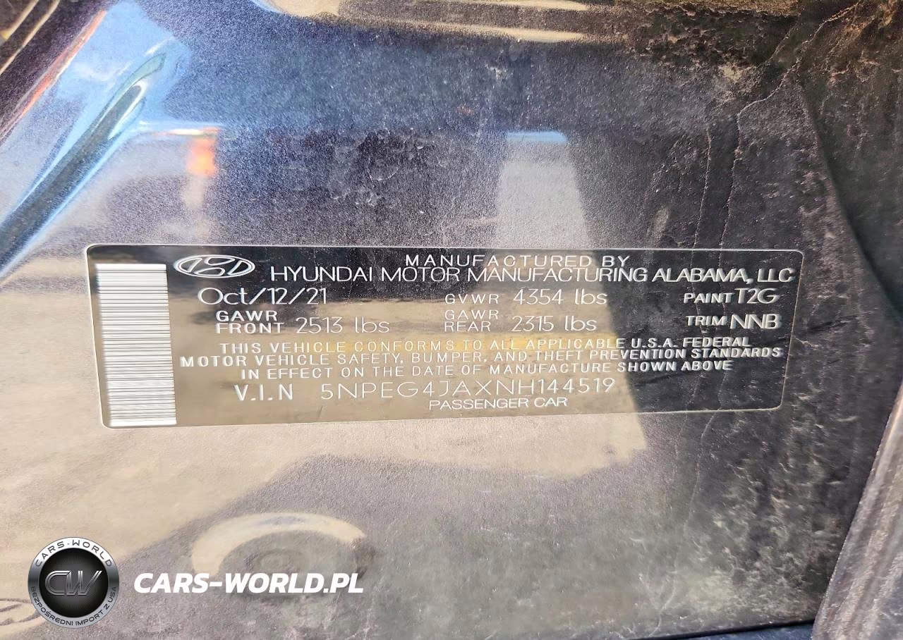 2022 Hyundai Sonata Se VIN:5NPEG4JAXNH144519 - 13