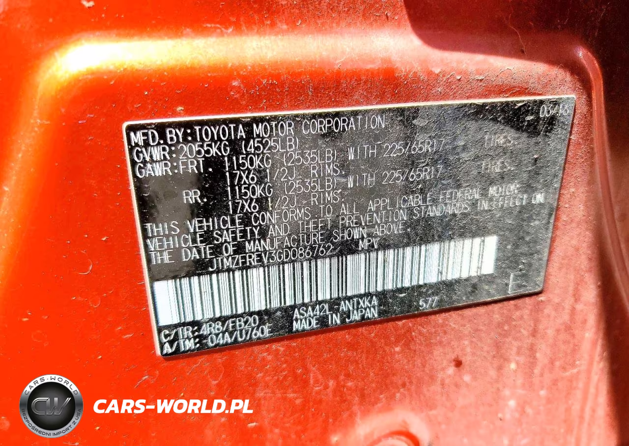 2016 Toyota Rav4 Le VIN:JTMZFREV3GD086762 - 13
