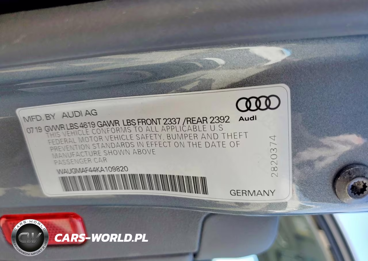 2019 Audi A4 Premium VIN:WAUGMAF44KA109820 - 12