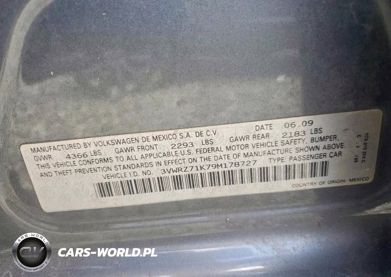 2009 Volkswagen Jetta Se VIN:3VWRZ71K79M178727 - 12