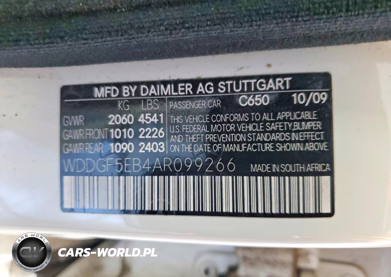 2010 Mercedes-Benz C 300 VIN:WDDGF5EB4AR099266 - 13