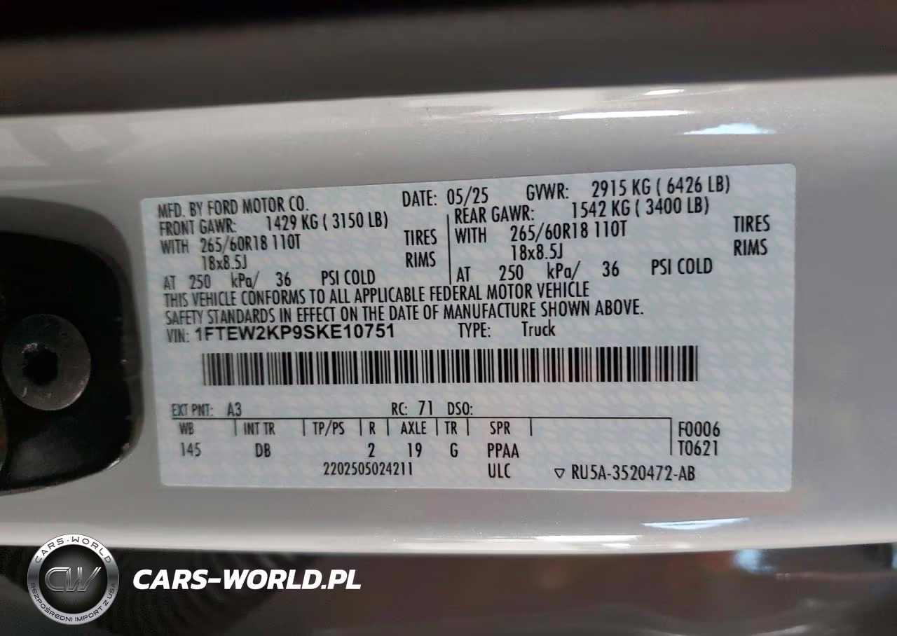 2025 Ford F150 Stx VIN:1FTEW2KP9SKE10751 - 12