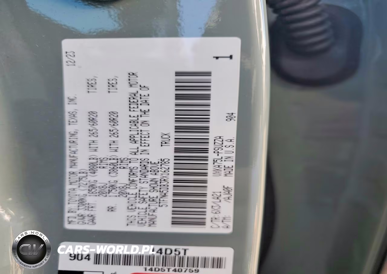 2024 Toyota Tundra Platinum VIN:5TFNA5DB3RX162785 - 12