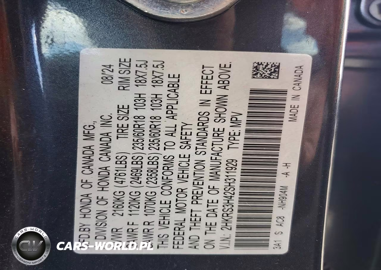 2025 Honda Cr-V Ex VIN:2HKRS3H42SH311929 - 14