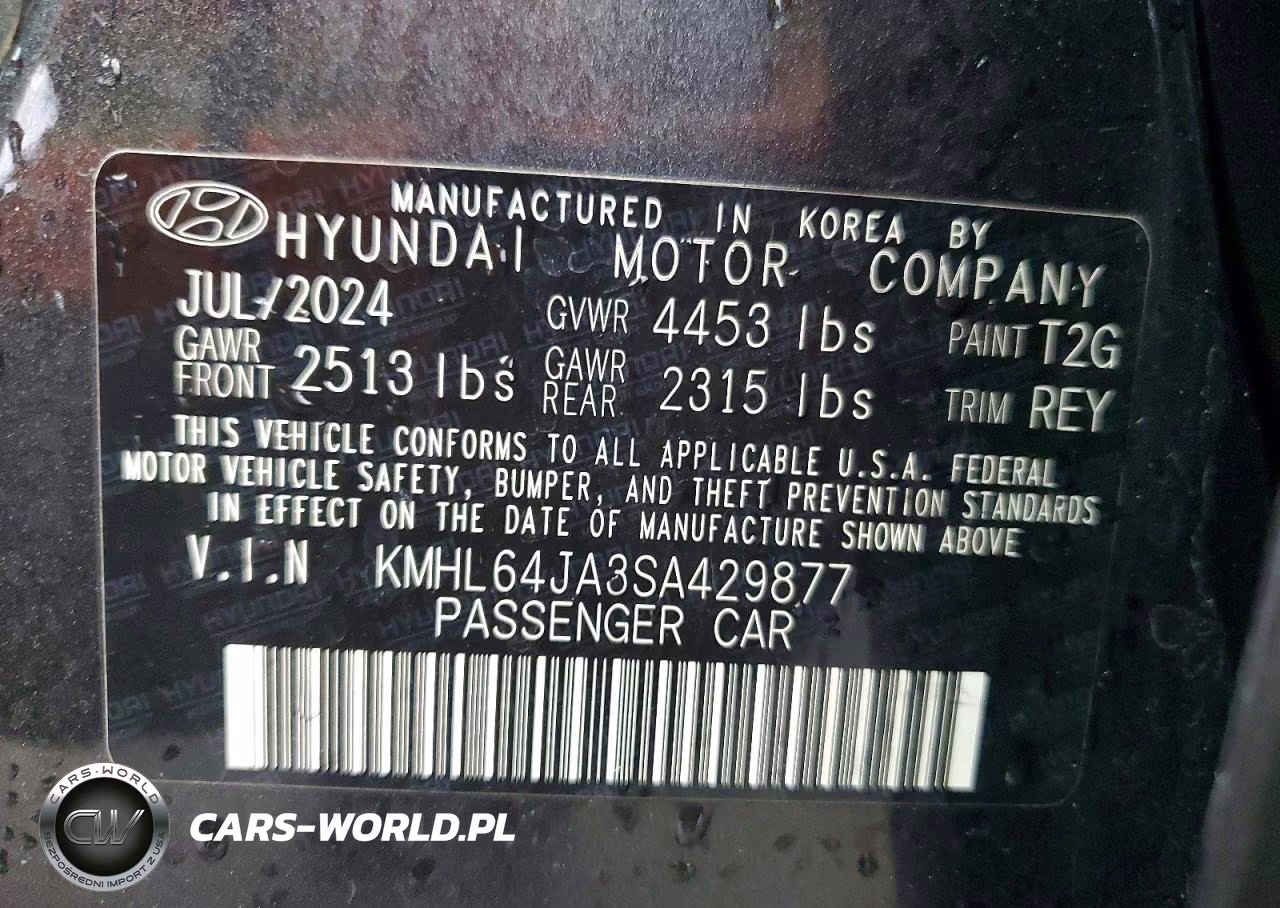 2025 Hyundai Sonata Sel VIN:KMHL64JA3SA429877 - 12