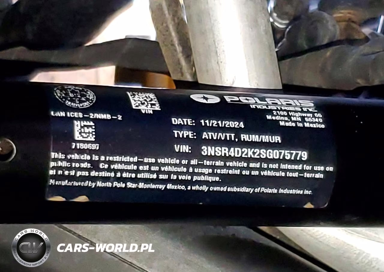 2025 Polaris Rzr VIN:3NSR4D2K2SG075779 - 10
