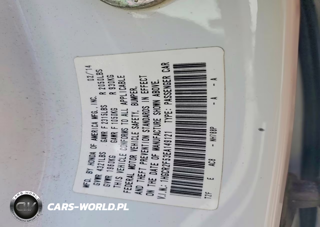 2014 Honda Accord Sport VIN:1HGCR2F53EA149121 - 12