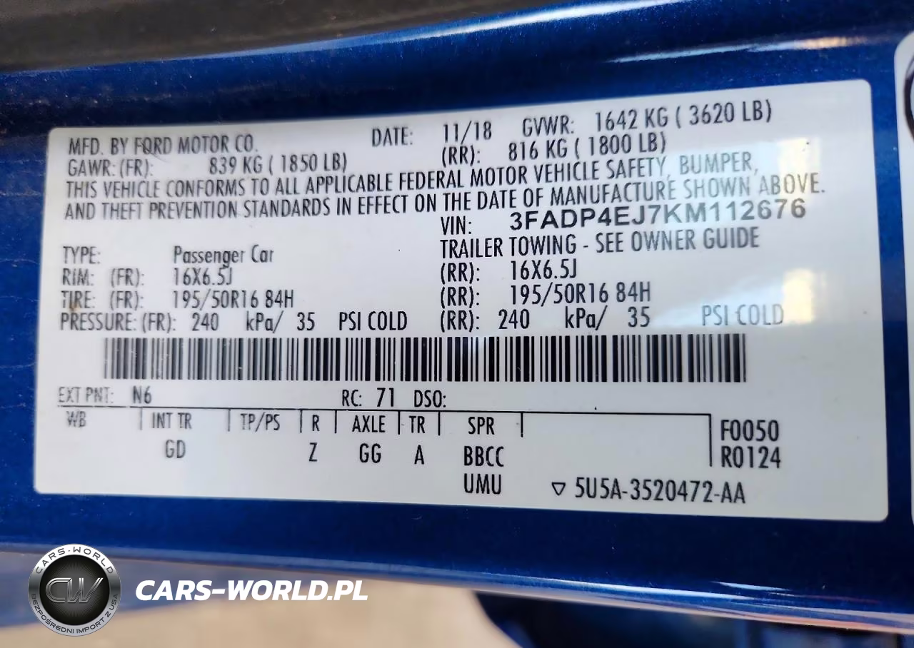 2019 Ford Fiesta Se VIN:3FADP4EJ7KM112676 - 12