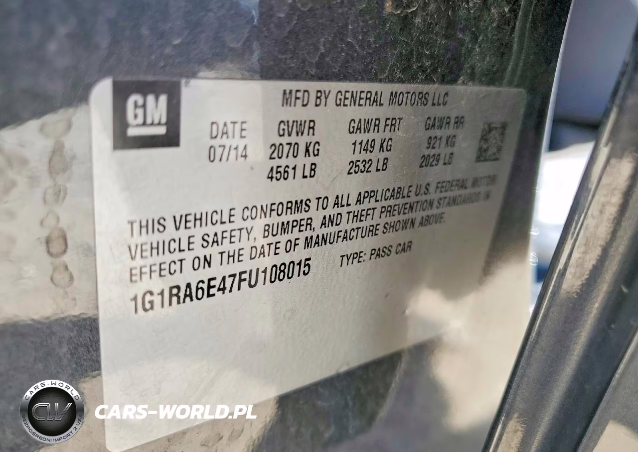 2015 Chevrolet Volt VIN:1G1RA6E47FU108015 - 13
