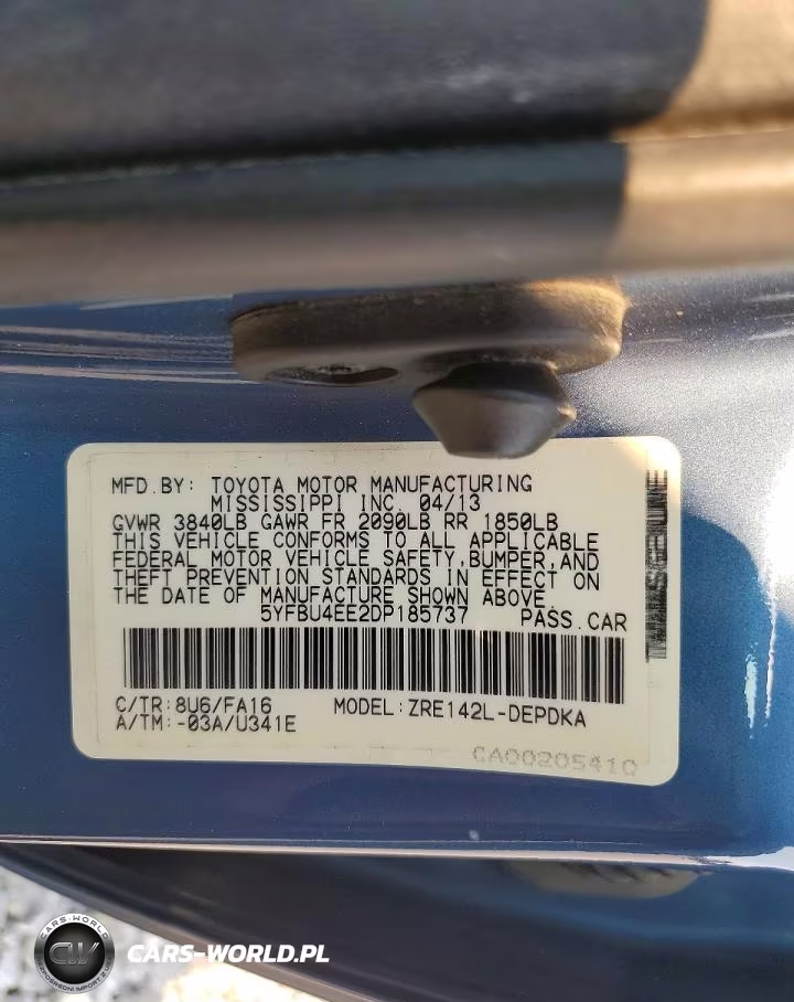 2013 Toyota Corolla L VIN:5YFBU4EE2DP185737 - 13