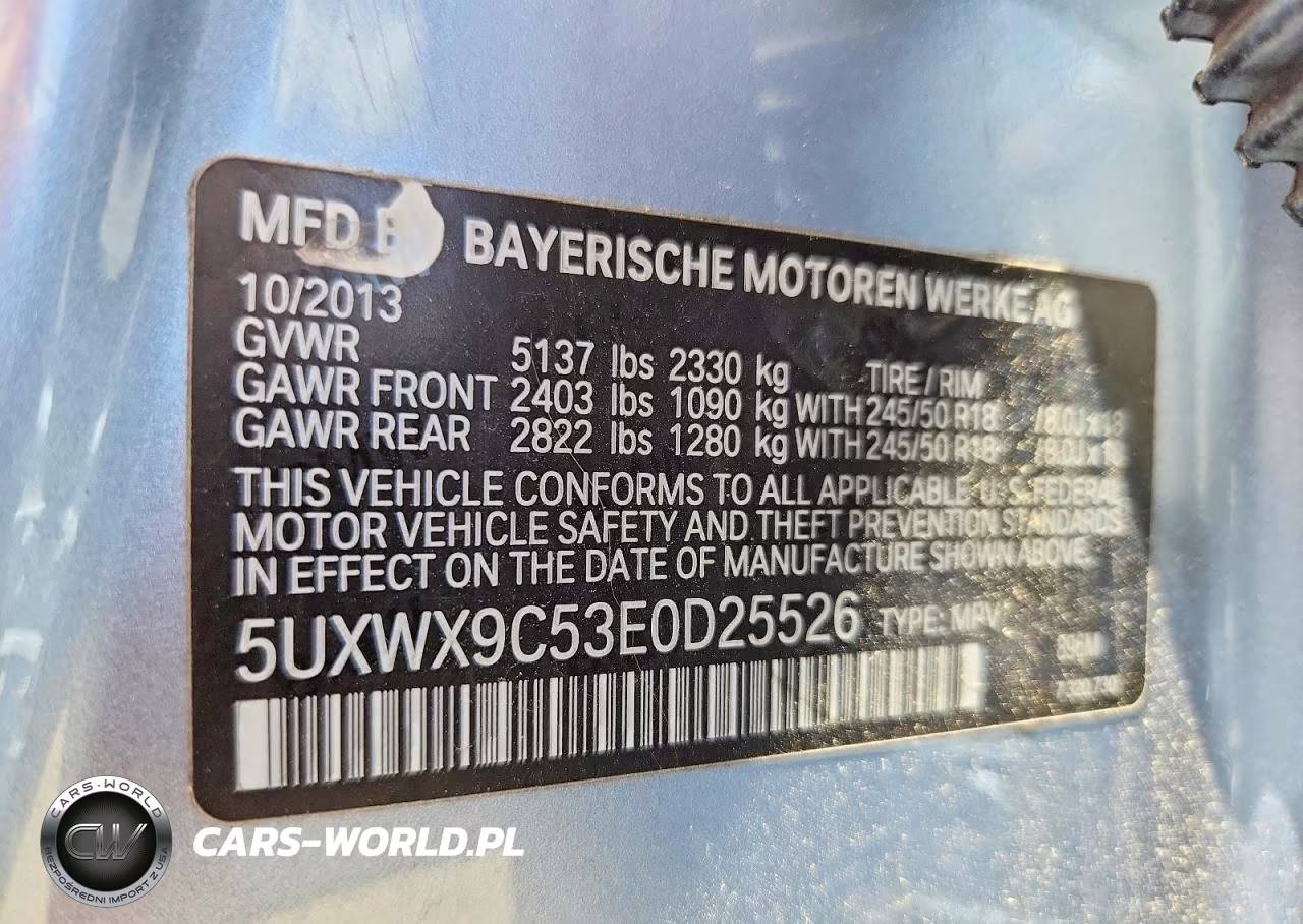 2014 BMW X3 xDrive28I VIN:5UXWX9C53E0D25526 - 13