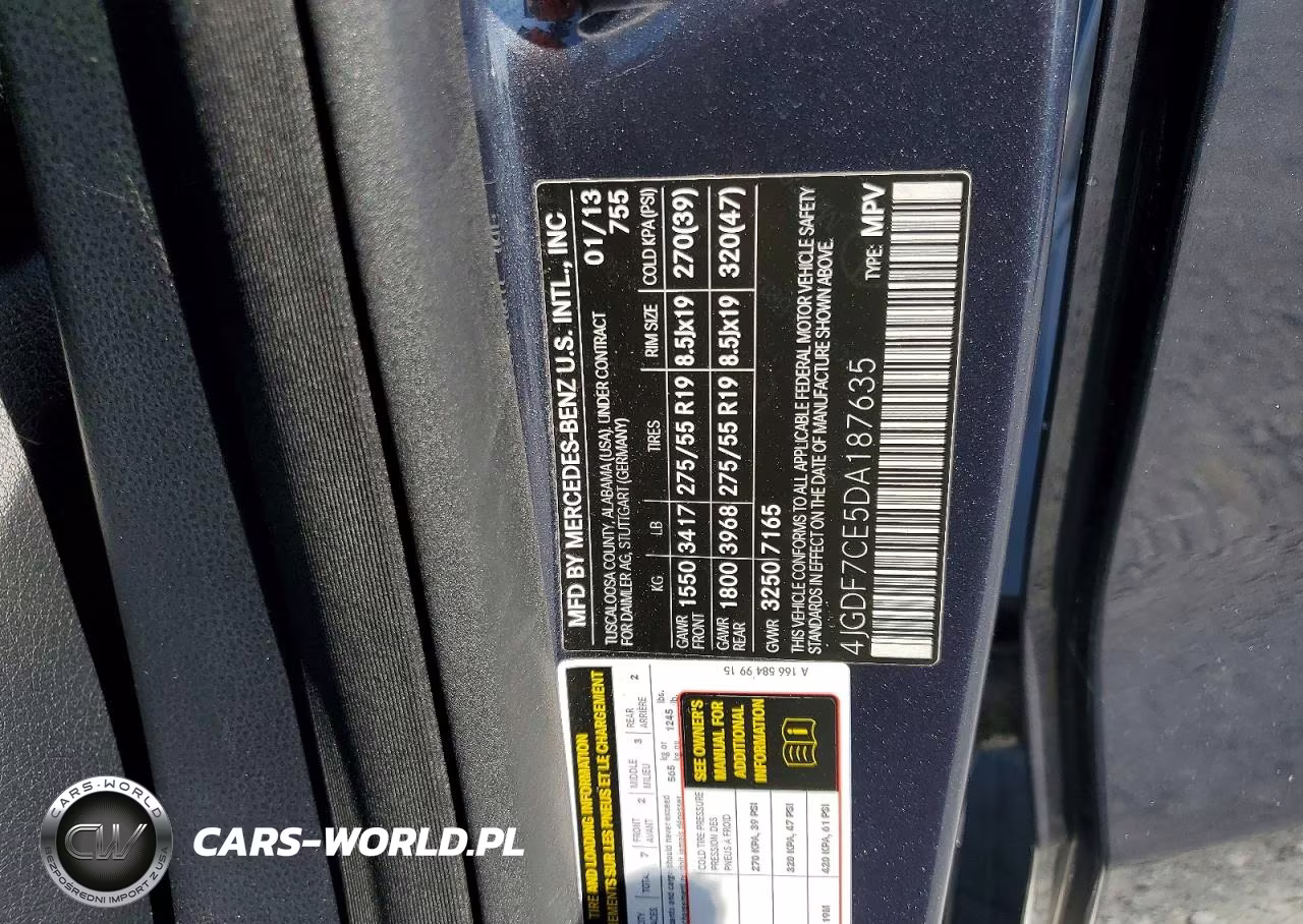 2013 Mercedes Gl 450 VIN:4JGDF7CE5DA187635 - 13